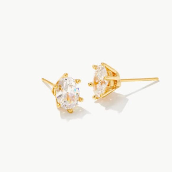 Kendra Scott Jewelry - Kendra Scott • Cailin Gold White Crystal Stud Earrings
